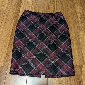 White House Black Market Plaid Pencil Skirt